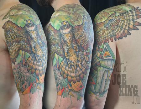 Tattoos - Falcons Over an Abstract City - 110170